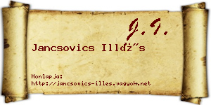 Jancsovics Illés névjegykártya